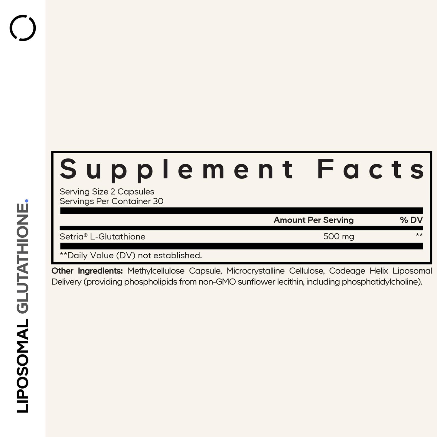 Codeage Liposomal Glutathione Supplement - Pure Reduced Setria L-Glutathione, Liposomal Delivery, Phospholipid Complex - Encapsulated Glutathione Powder Pills