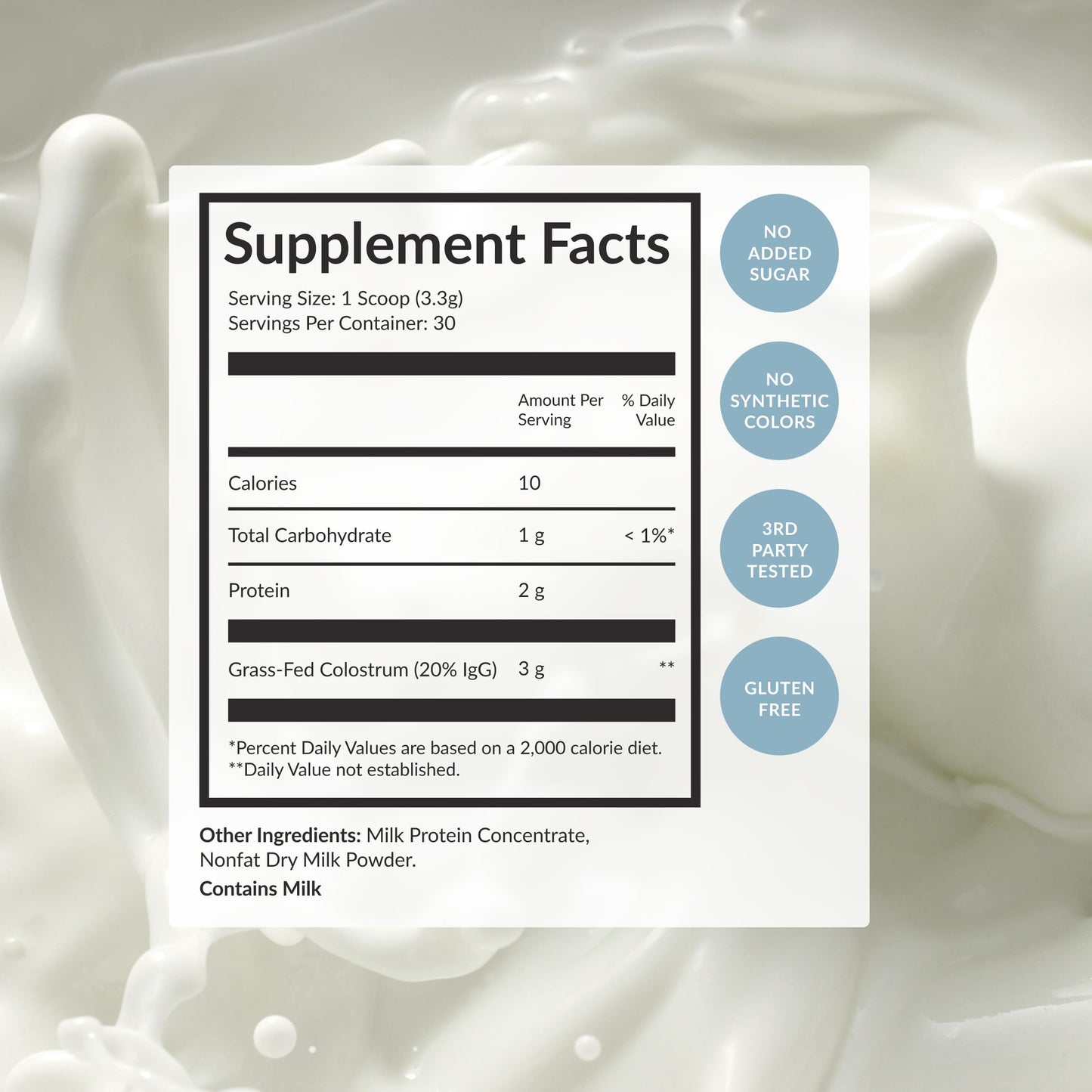 BEAM Unflavored Colostrum Powder I Grass-Fed Pure Whole Bovine Colostrum for Gut Health, Bloating & Immune Support I Non-GMO Recovery Supplement