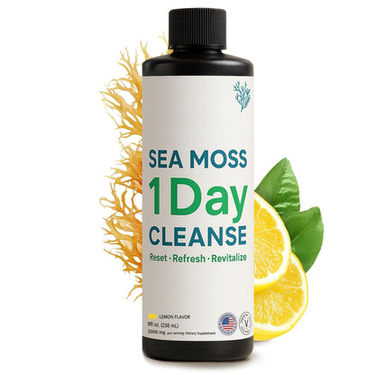 Atlantic Naturals - 1 Day Colon Cleanse Full Body Detox Drink - Sea Moss Supplement for Women & Men, Gut Health, Kidney & Liver Immune Energy Enhancer
