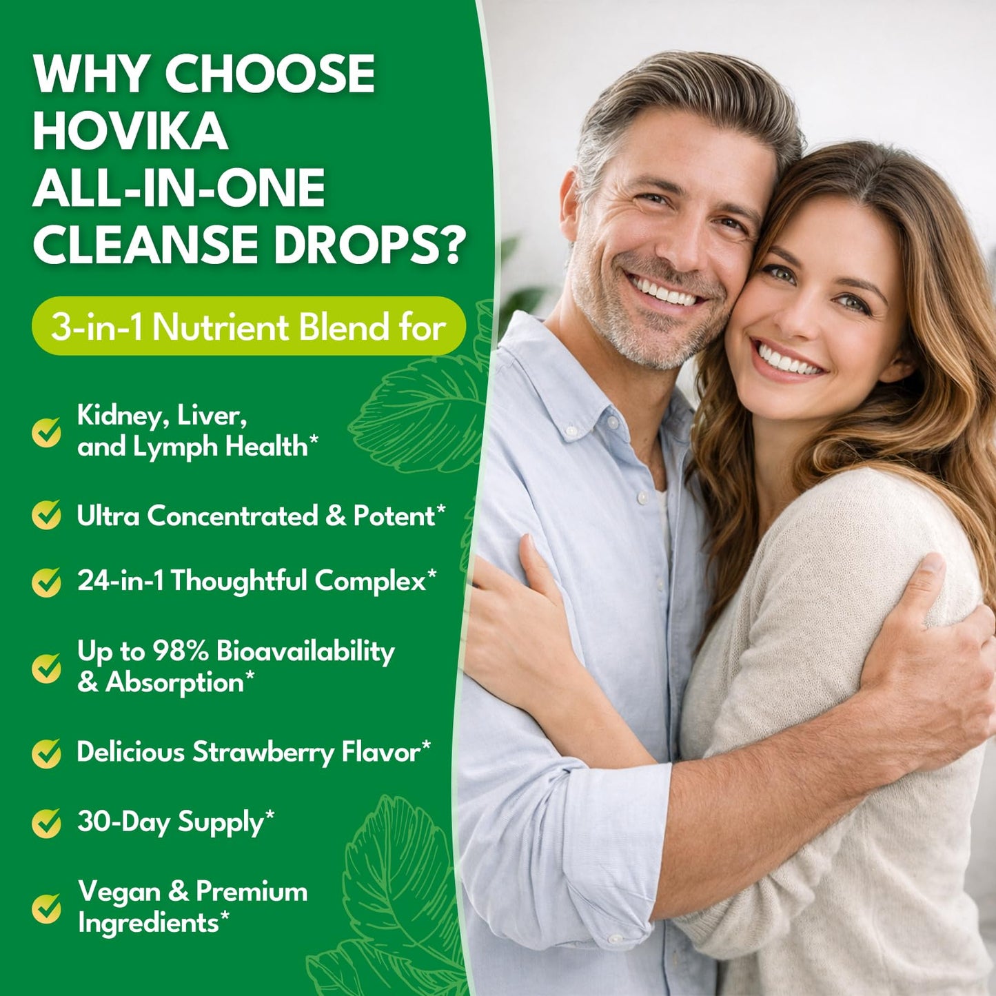 24-in-1 Kidney & Liver, Lymph Cleanse Detox & Repair Drops, Three Immune Formula with Cranberry, Milk Thistle, Vegan Urinary Tract & Lymphatic Drainage