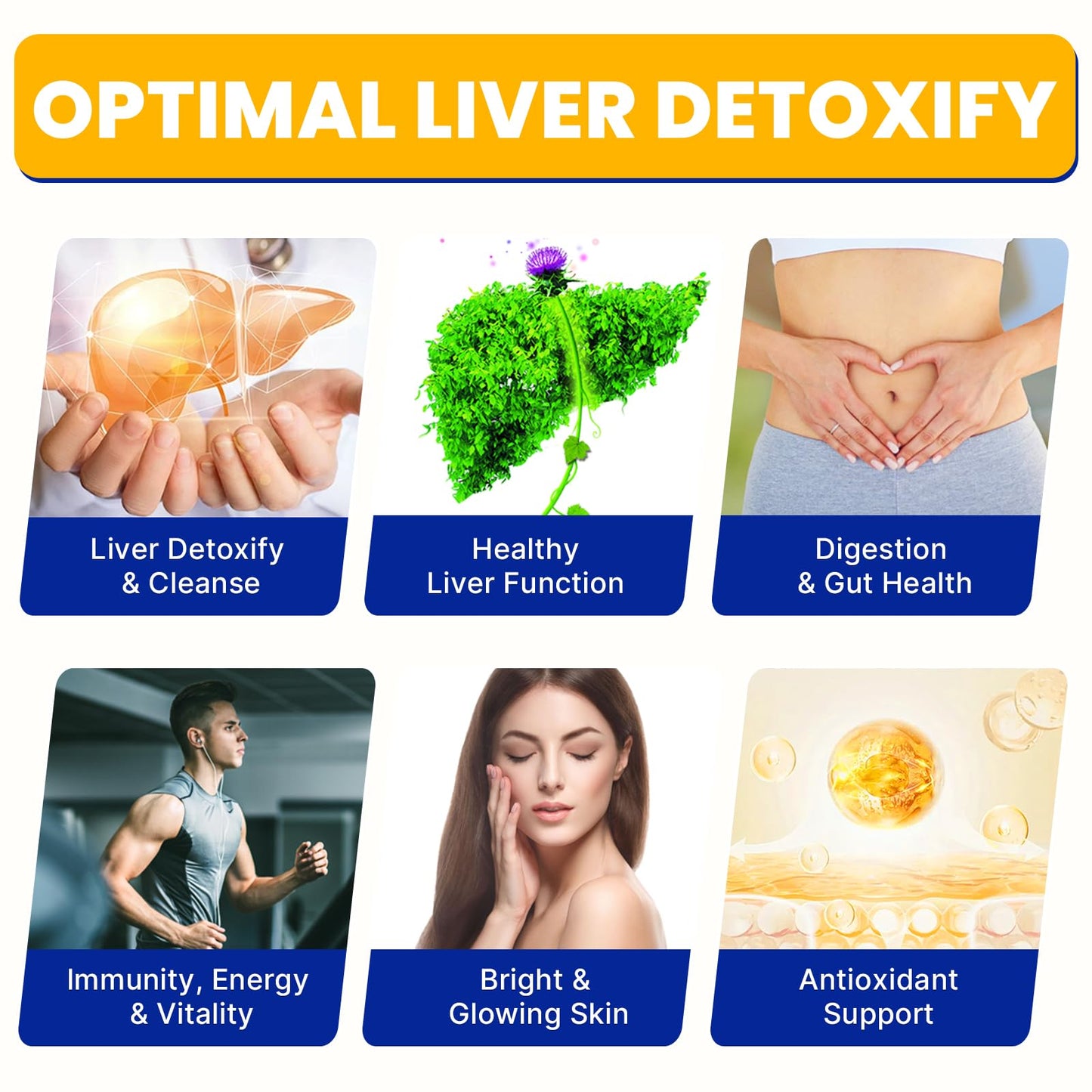 Liver Detoxify Repair & Cleanse, 20 Billion Afu Akkermansia Probiotic with Milk Thistle, Dandelion & Turmeric, 8-in-1 Herbal Formula for Liver Support & Renew,