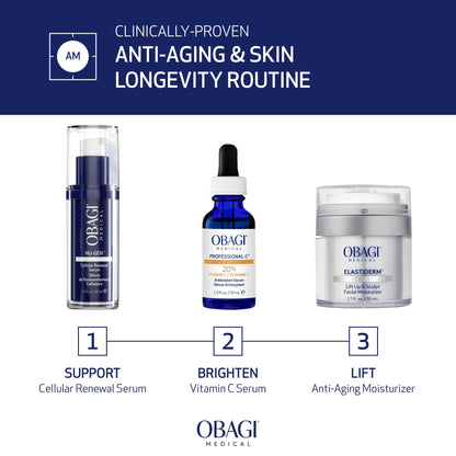 Obagi NU-GEN NAD+ Cellular Renewal Face Serum with Niacinamide & NMN – Clinically Proven Anti-Aging Serum Reduces Wrinkles & Dark Spots, Supports Collagen Production