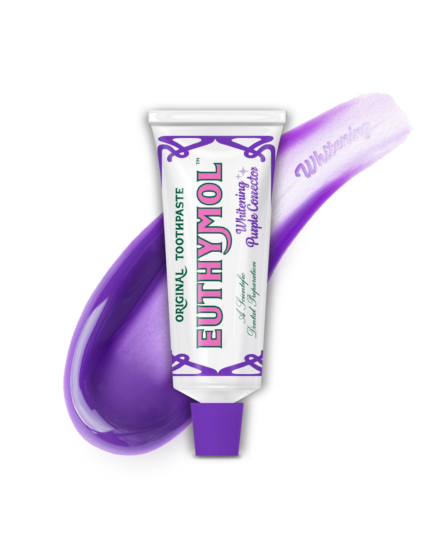 Euthymol Purple Whitening Toothpaste (3.7 fl oz) – for Yellow & Sensitive Teeth | Violet Tone-Up Formula, Instantly Brightens,
