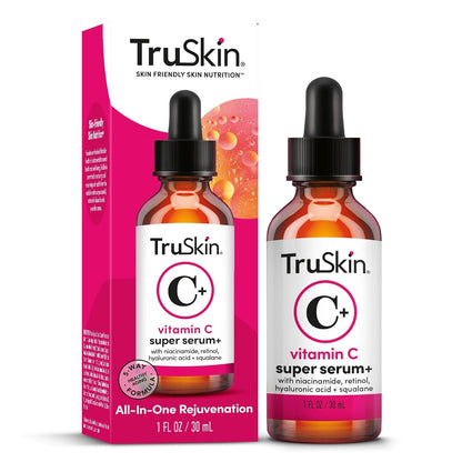TruSkin Vitamin C Super Serum for Face - Five Skin Benefits in One Serum with Vitamin C, Retinol, Niacinamide, Hyaluronic Acid & Squalane