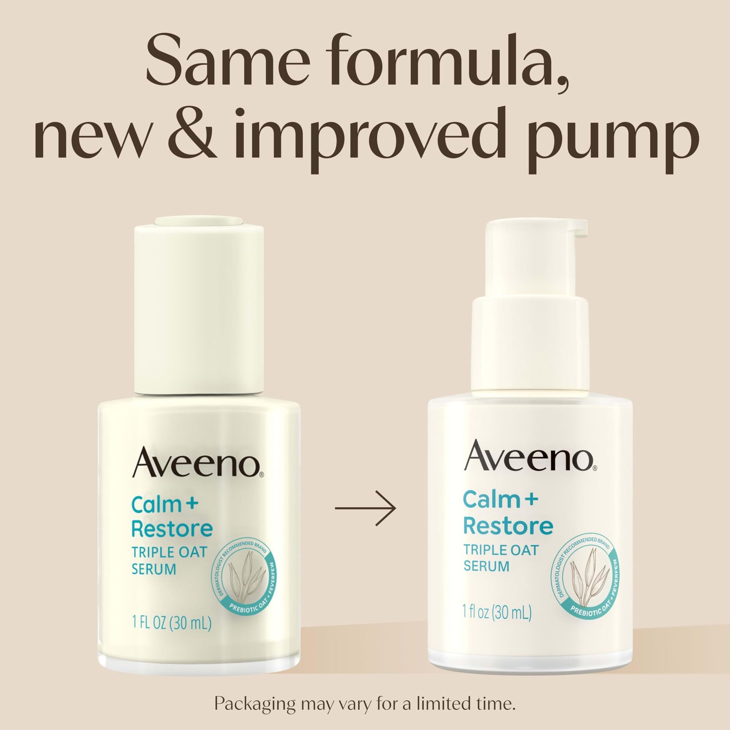 Aveeno Calm + Restore Triple Oat Hydrating Face Serum for Sensitive Skin, Gentle Lightweight Hydrating Serum for Face Instantly Smooths Skin,