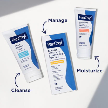 PanOxyl PM Balancing Repair Moisturizer with Niacinamide, Ceramides and Cica, Hydrating Face Moisturizer