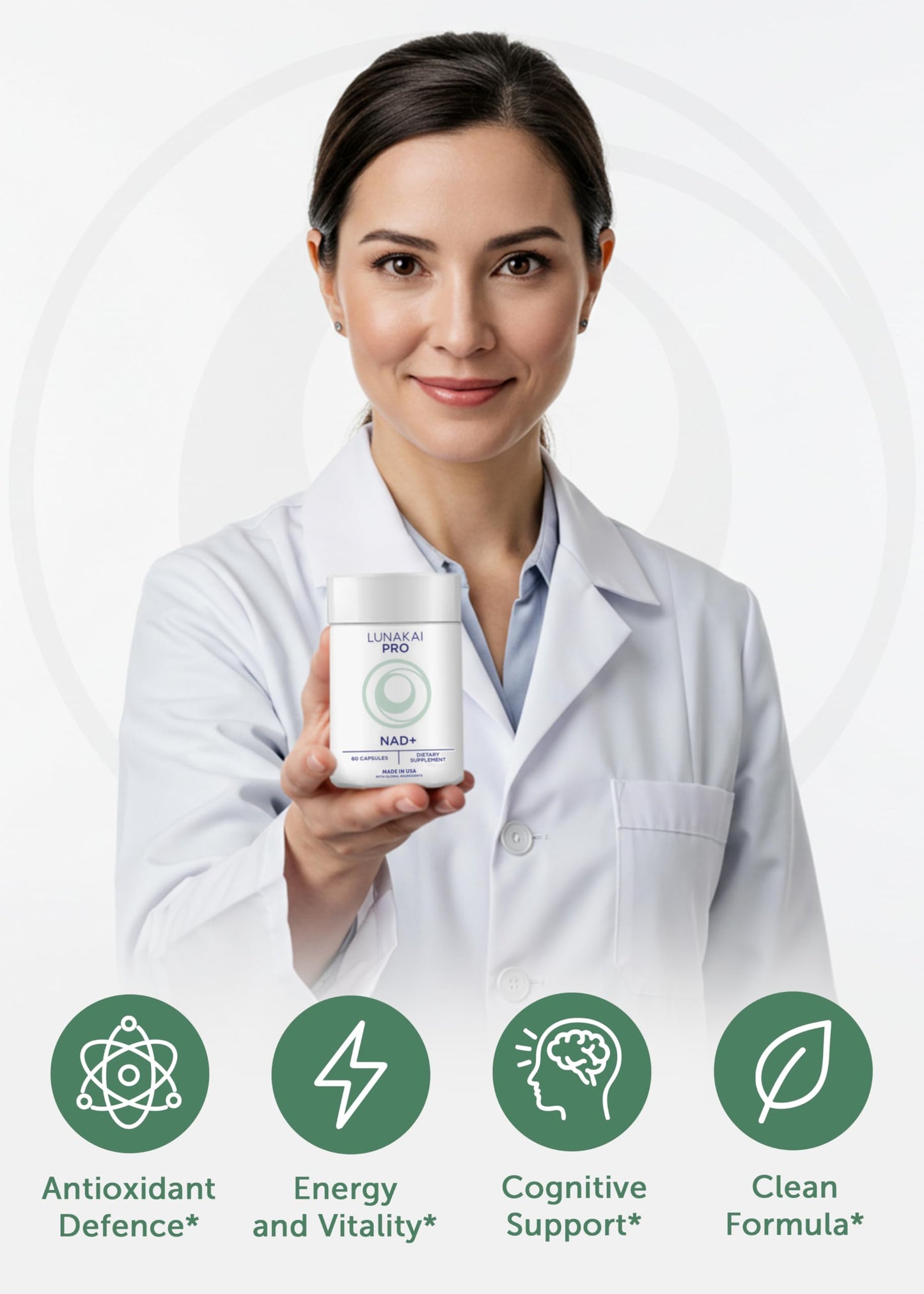 Lunakai USA Made Dual-Pathway NAD+ Formula with NR & Resveratrol – Natural NAD Supplement for Women & Men – Healthy Aging 7