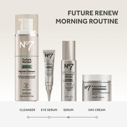 No7 Future Renew Damage Reversal Anti Aging Serum for Face - Face Serum for Women with Peptides to Support Skin Repair - Helps Reduce Fine Lines, Wrinkles,