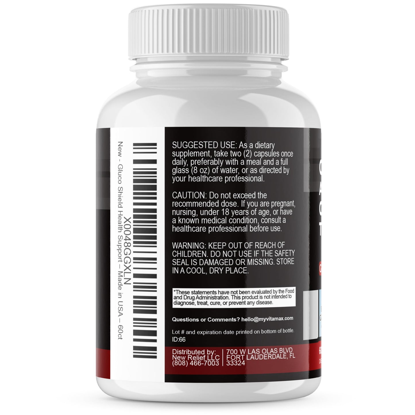 Ceylon Cinnamon, Apple Cider Vinegar, Turmeric - Gluco Health Support - Panax Ginseng, Berberine, Bitter Melon Milk Thistle Fenugreek -