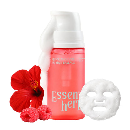 Essenherb Quick & Deep Oxy-Bubble Essence | Firming & Glow Serum with Collagen, Peptide & Niacinamide | Fast Absorption & Makeup-Ready