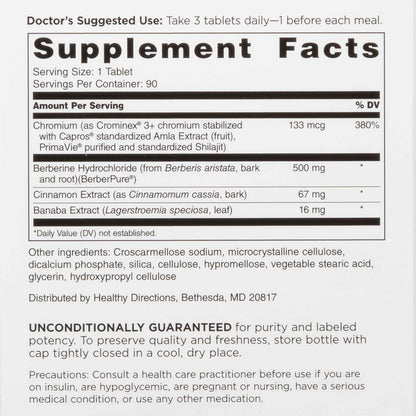 DOCTORS' PREFERRED GlucoGold , Concentrated Cinnamon, Chromium, Banaba Leaf Extract (90 Tablets)