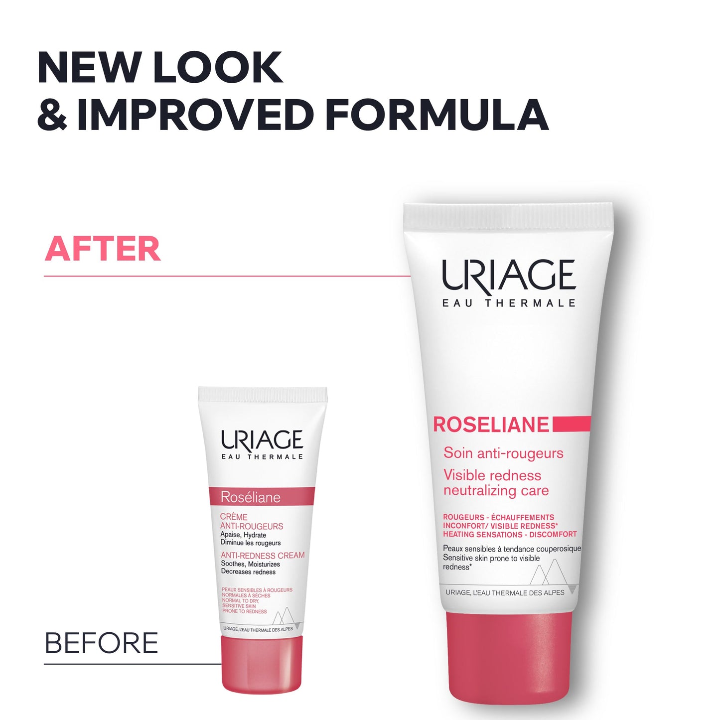 Uriage Roséliane Visible Redness-Neutralizing Rich Care With Red Algae + Ceramides + Shea Butter, Soothes, Nourishes & Reduces Visible Redness, Rich Face Care For Long