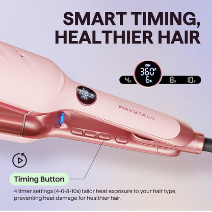 Wavytalk Power Wave Hair Crimper, Curling Iron Hair Crimper Waver, Ventilation Design for Less Damage, Ionic Reduces Frizz, Effortless-Waver