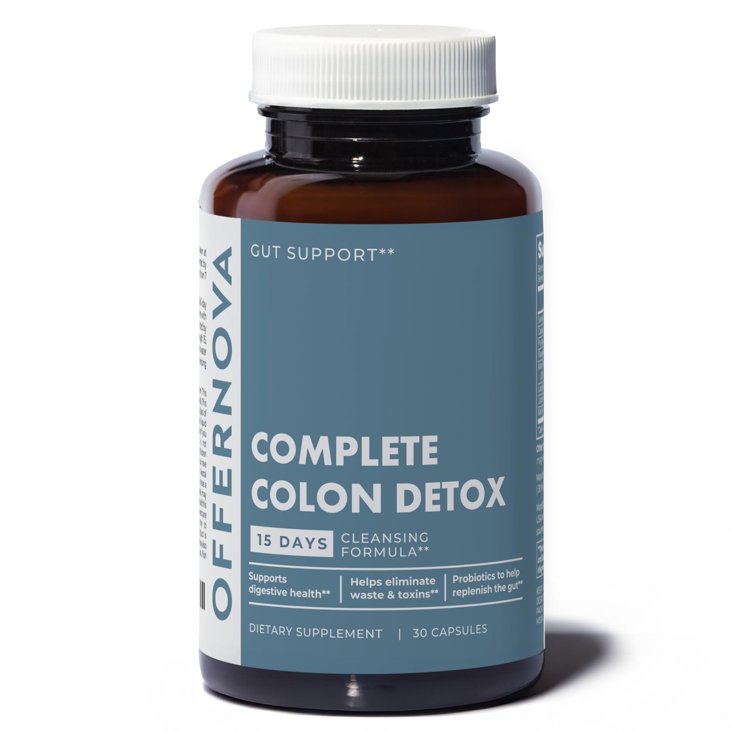 Offernova Complete Colon Detox 15 Days 30 Capsules, All Natural Colon Cleanser for Bloating and Constipation Relief