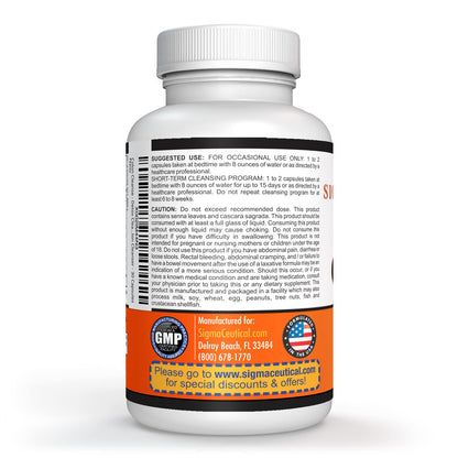Sigmaceutical 1 Day Colon Cleanse - Detox Cleanse - Bowel Cleanse & Laxative - Bowel Detox - Colon Cleanser & Detox - 30 Capsules