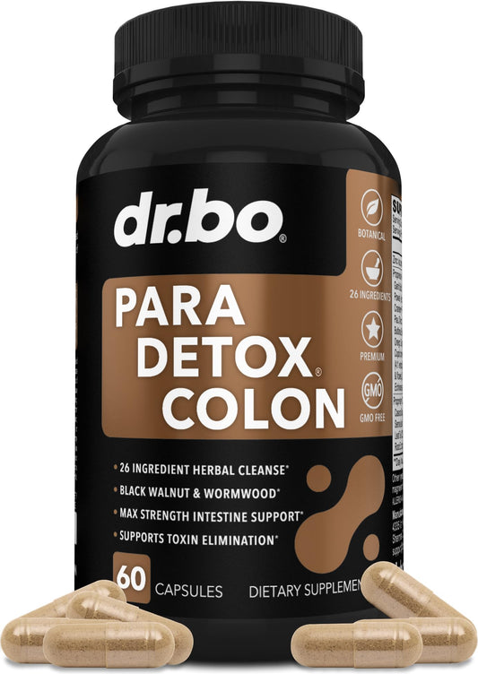 Colon Cleanse Pills Body Detox - Intestinal Guard Cleanser for Stomach - Natural Weight Flush Cleaner Supplement Complex, Women Men Kids, Herbal Wormwood
