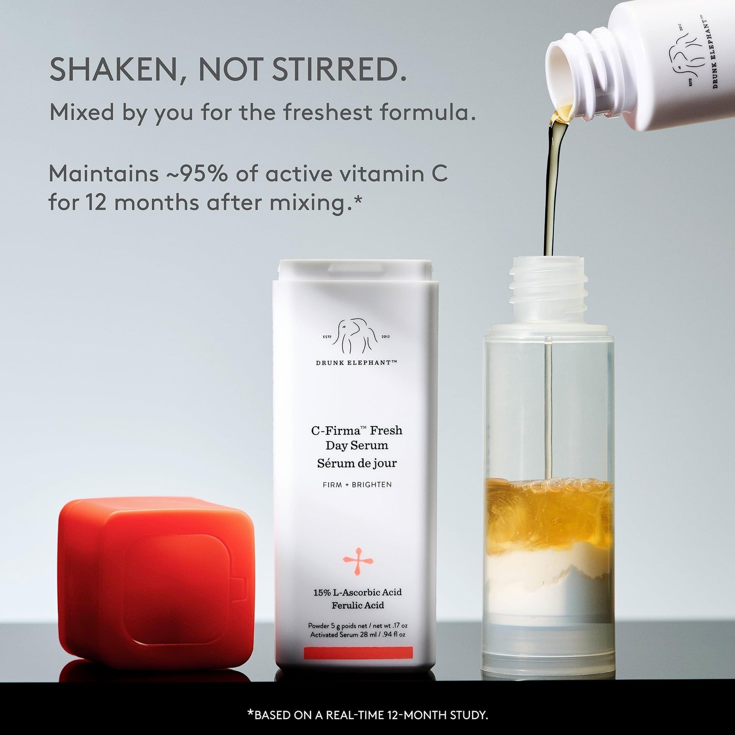Drunk Elephant C-Firma Fresh Day Serum - 28 ml/.94 fl oz - 15% Illuminating Vitamin C - Clean Clinical Skincare - Cruelty-Free - Dermatologist-Tested