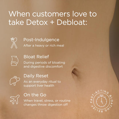 JSHealth Detox + Debloat. Bloating Relief for Women with Milk Thistle, Turmeric, and Fennel. Liver Health and Gut Support.