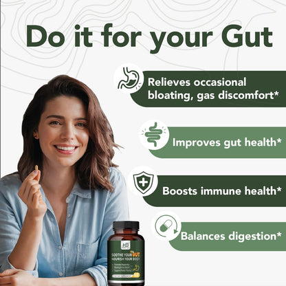 Rigma Herbal BEE Gut Health - Gas and Bloating Relief, Constipation, Leaky Gut Repair - Gut Cleanse & Restore Digestion
