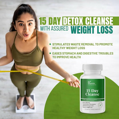 15 Day Gut Cleanse Detox for Women, GLP Support - Natural Colon & Detox Cleanse  - Bloating & Constipation Relief