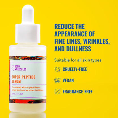 Good Molecules Super Peptide Serum - Anti-aging Facial Serum with Peptides and Copper Tripeptides to Plump and Firm