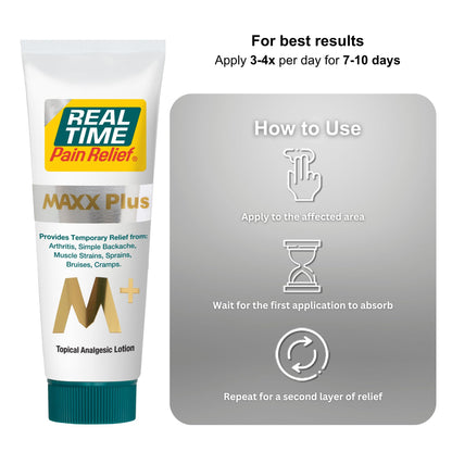 Real Time Pain Relief MAXX Plus - 7oz Tube | Intensive Formula with 19 Natural Ingredients Including Hemp Oil | Fast-Acting Relief for Muscle Pain, Arthritis, Backaches, and More Real Time Pain ReliefBuy Supplements Australia