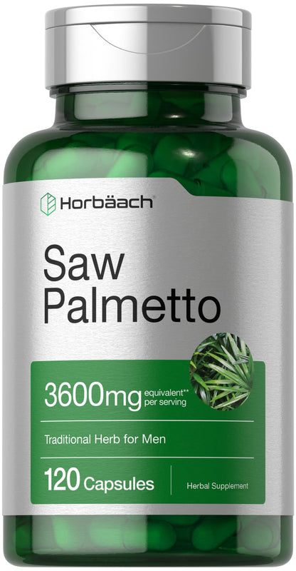 Horbäach Saw Palmetto Extract | 120 Capsules | Non-GMO and Gluten Free Formula | from Saw Palmetto Berries
