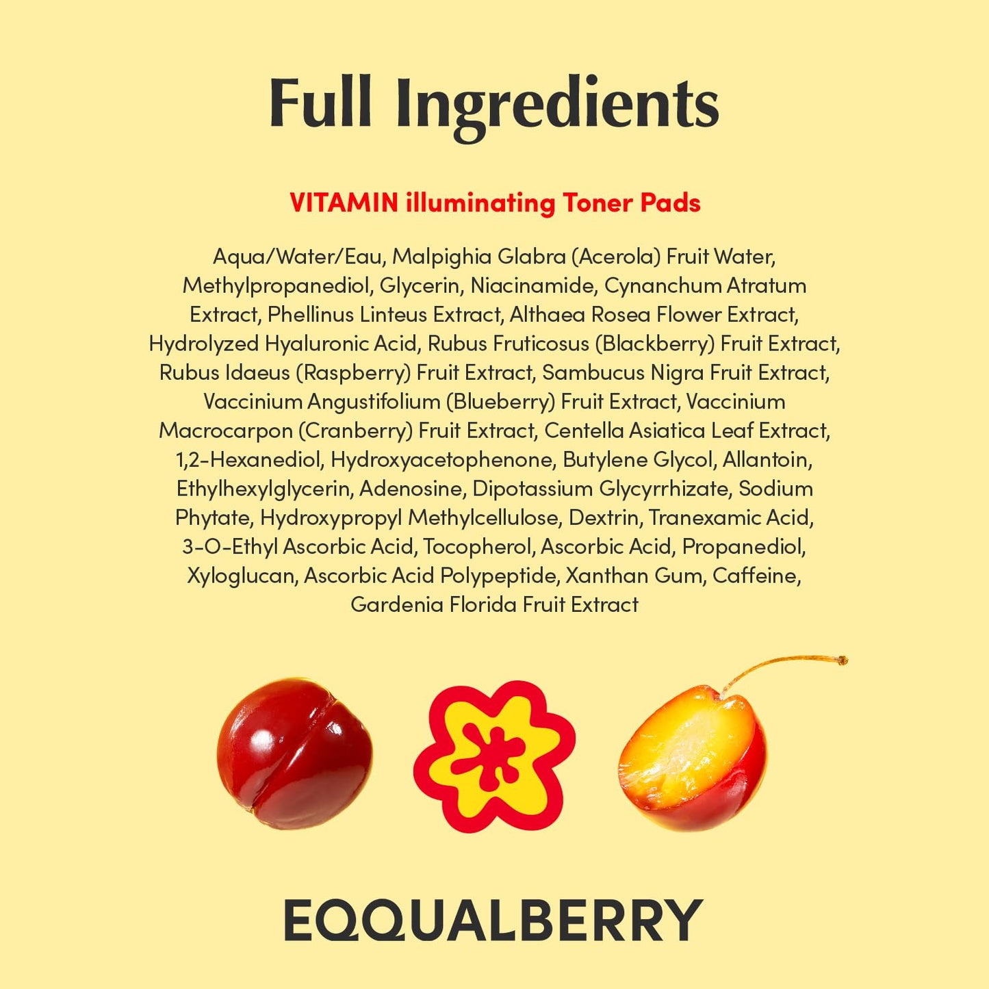EQQUALBERRY Vitamin Illuminating Toner Pads | Niacinamide 2% + Brightening Vitamin C-Peptide | Hydrating Exfoliating Multi Pads & Dark Spot Remover