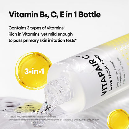 Nature Republic Vitapair C Glow Facial Toner | Hydrating Vitamin Toner with Niacinamide, for Radiance & Even Skin Tone, Non-Greasy
