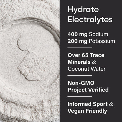 Sports Research® Hydrate Electrolytes Powder Packets - Sugar-Free & Naturally Flavored with Vitamins, Minerals, and Coconut Water