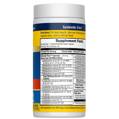 Renew Life Ultimate Flora Adult Ultimate Care Probiotic, 150 Billion, 30 Caps (Package May Vary)
