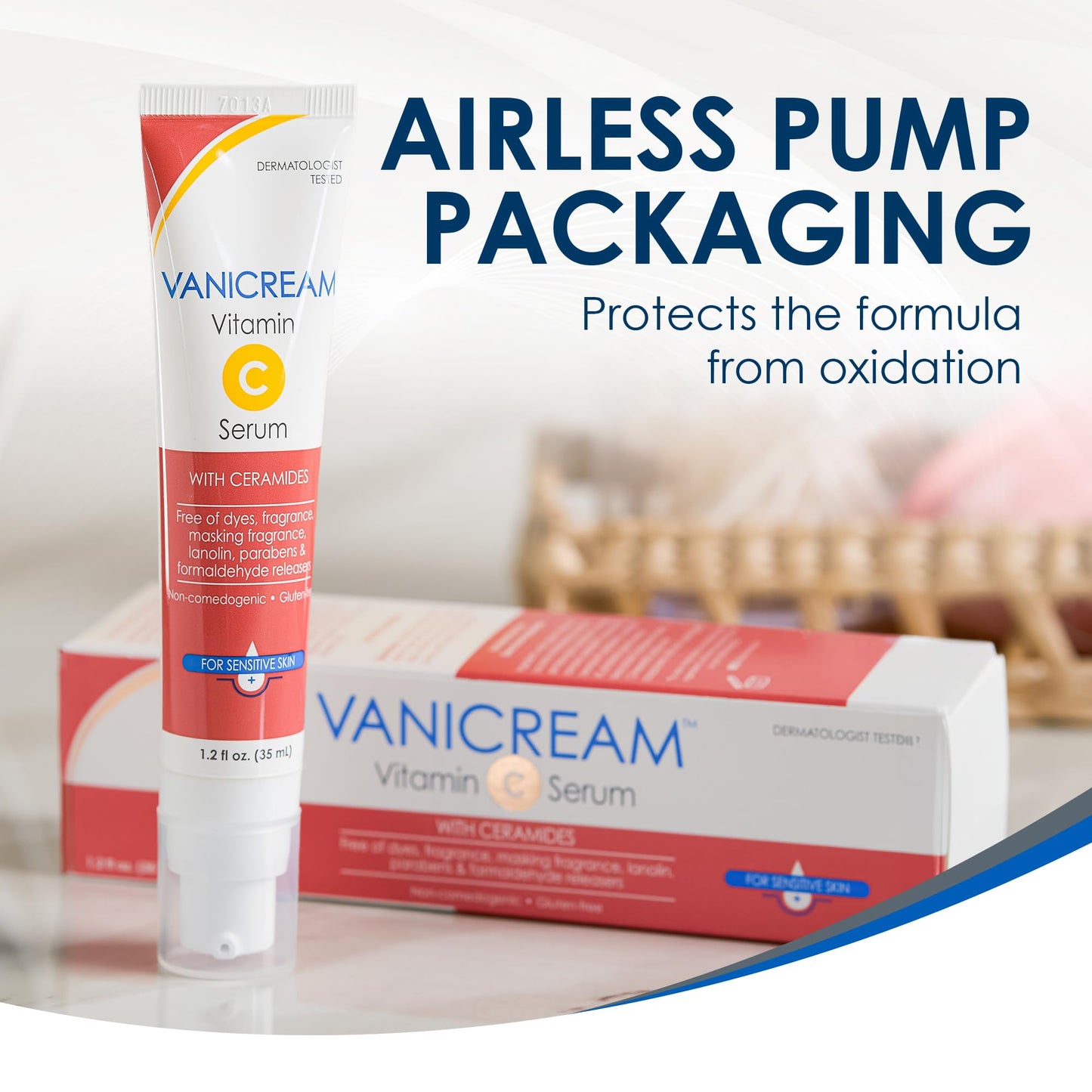 Vanicream Vitamin C Serum, 1.2 Fl Oz, Formulated without Common Irritants for Sensitive Skin, Milky and Lightweight Brightening Serum, Hydrates & Boosts Glow,