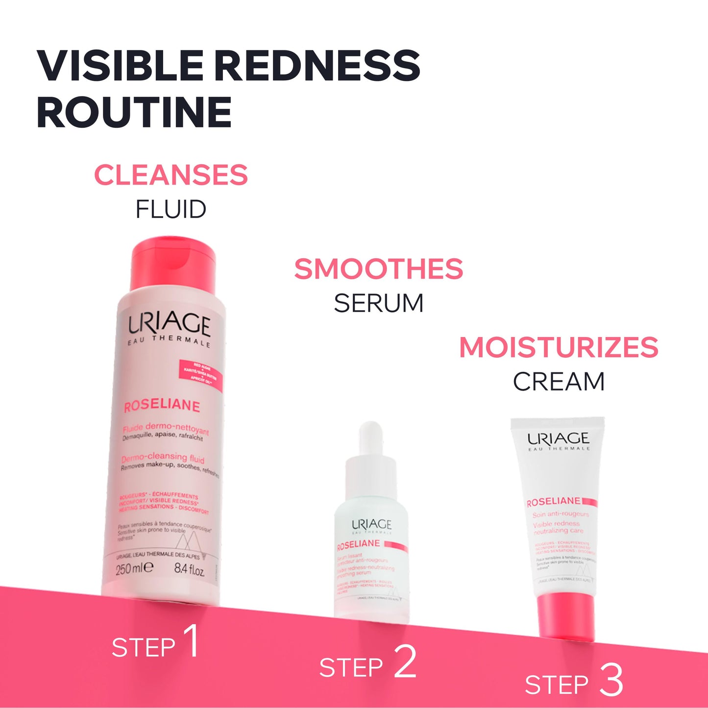 Uriage Roséliane Visible Redness-Neutralizing Rich Care With Red Algae + Ceramides + Shea Butter, Soothes, Nourishes & Reduces Visible Redness, Rich Face Care For Long