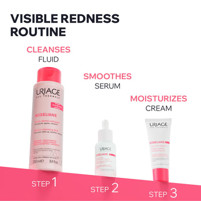 Uriage Roséliane Visible Redness-Neutralizing Rich Care With Red Algae + Ceramides + Shea Butter, Soothes, Nourishes & Reduces Visible Redness, Rich Face Care For Long