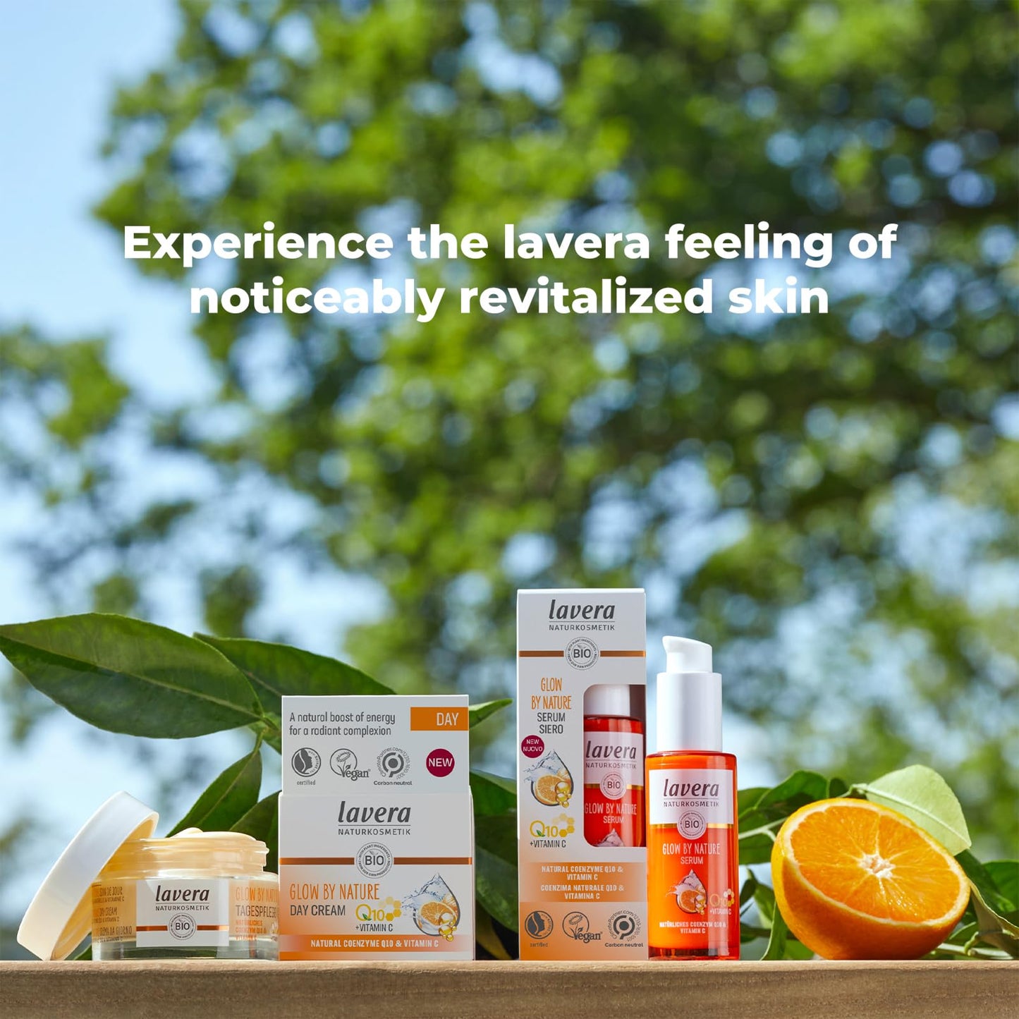 lavera Glow by Nature Serum - Face Serum with Q10 & Vitamin C for a Radiant Complexion - Moisturizing Facial Serum - Anti Wrinkle - PETA Certified