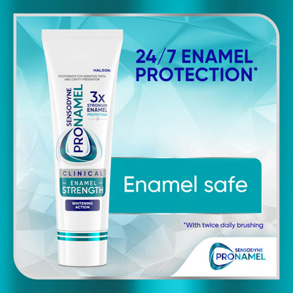Sensodyne Pronamel Clinical Enamel Strengthening Toothpaste, Whitening Action, 3.4 oz (3 Pack)
