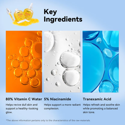 XIANUI Deep Vitamin Radiance Serum - 5% Niacinamide + TXA + Vitamin C - Brightening & Hydrating Face Serum with Ceramide & Triple Hyaluronic Acid