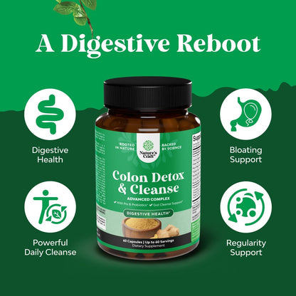 Herbal Colon Cleanse for Women & Men - 15 Day Gut Cleanse Detox for Women & Men with Senna Leaf Cascara Sagrada & Psyllium Husk for Fasting Acting Relief