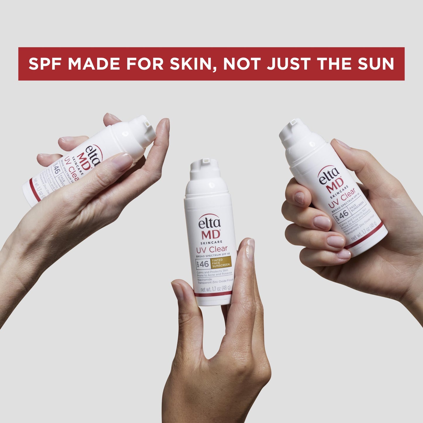 EltaMD UV Sheer Face and Body Sunscreen SPF 50+, Oil Free, No White Cast Sunscreen for Face and Body, Zinc Oxide Formula, 3.0 oz Tube