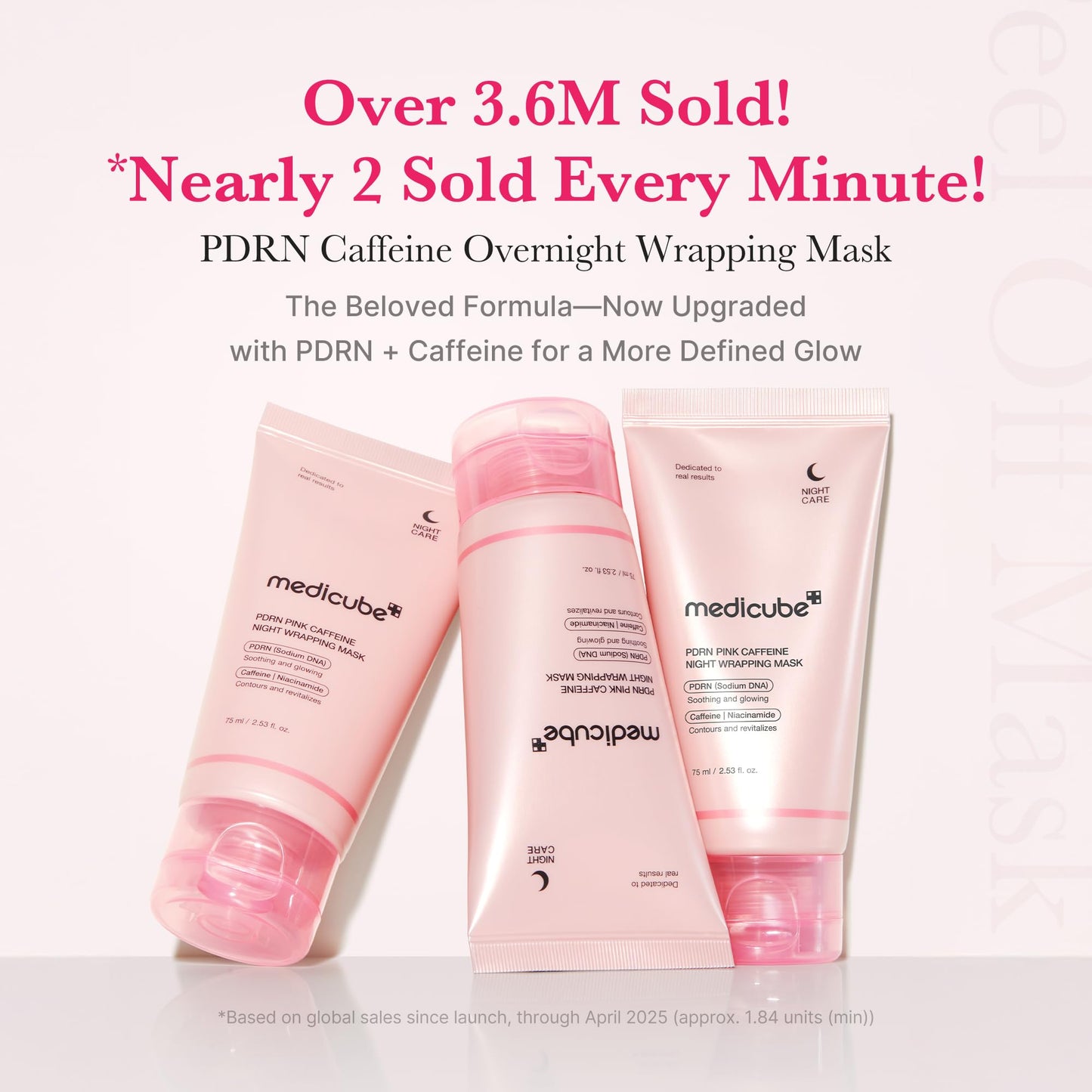 medicube Wrapping Mask PDRN Caffeine Overnight Peel Off Facial Mask | Firming, Depuffing & Hydration | Caffeine, Collagen For Refined, Glass Skin & Face Contour