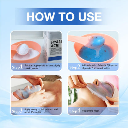 Angeland Jelly Mask for Facials Professional, Hydrating & Moisturizing Peel-Off Natural Gel Face Mask SkinCare, Professional Spa Use Jelly Face Masks,