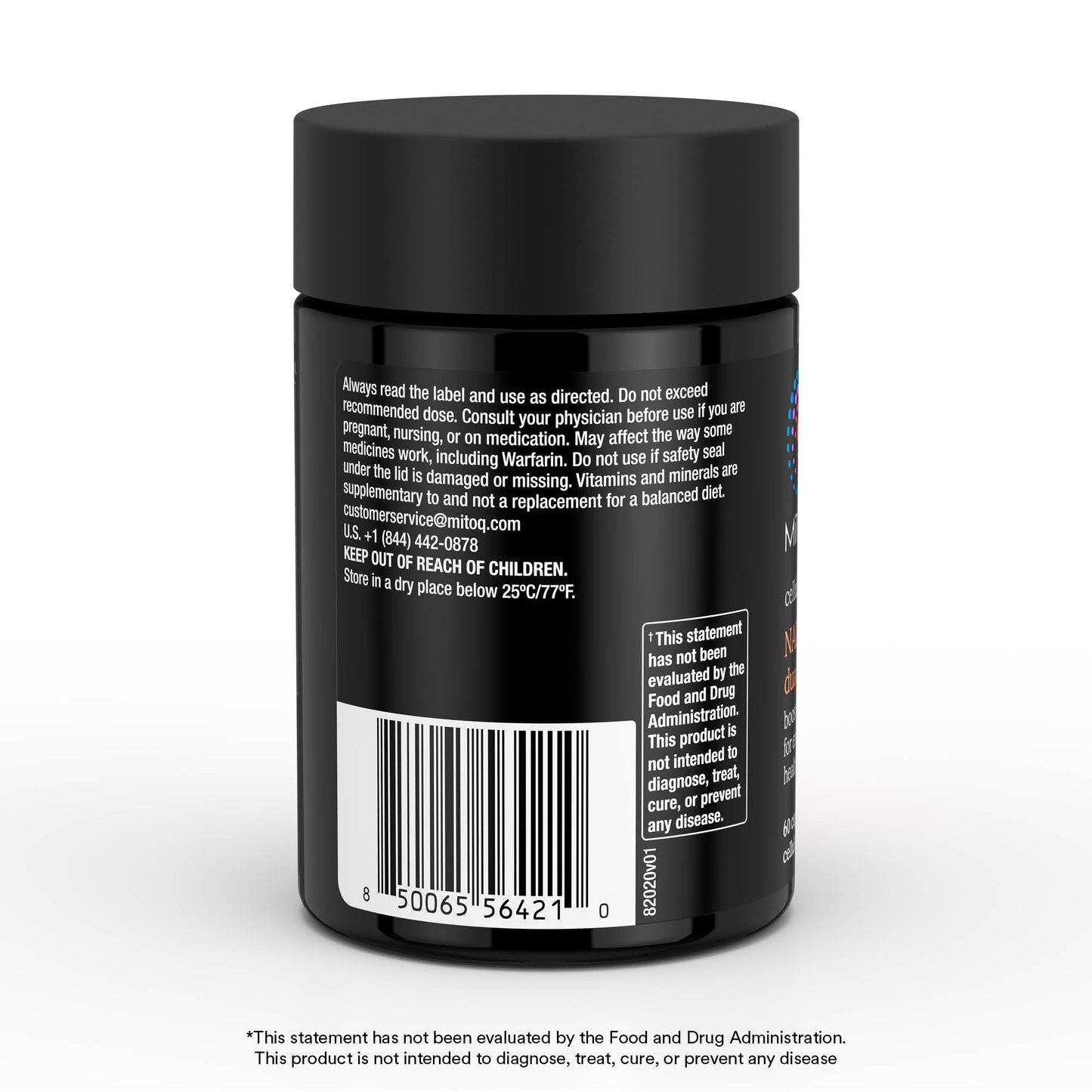 MitoQ NAD+ Dual Action Supplement - NAD+ Supplement with Nicotinamide Riboside (NR), Niacinamide, Resveratrol, & PQQ - Supports Cellular Energy, Focus