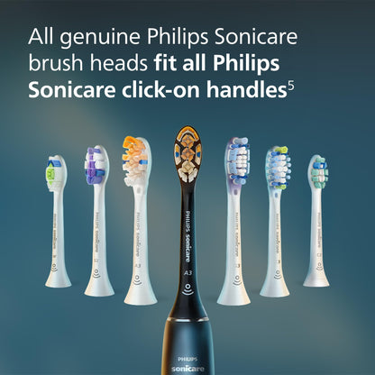 Philips Sonicare C3 Two-in-One - Genuine Replacement Electric Toothbrush Heads, White, 4 Pack One Year Supply, HX9044/65