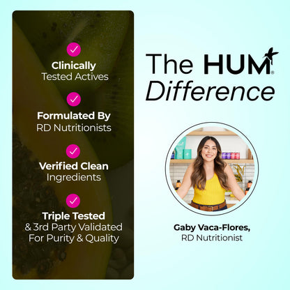 HUM Daily Cleanse Acne Supplements for Women & Men, Gentle Digestive Cleanse for Clear Skin Support, Zinc, Spirulina, Chlorella, Detoxifying Herbs, Organic Algae