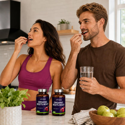 VITAMISAN Beets Root – 2 Pack (120 Capsules) – Organic Beet Root with CoQ10 and Collagen