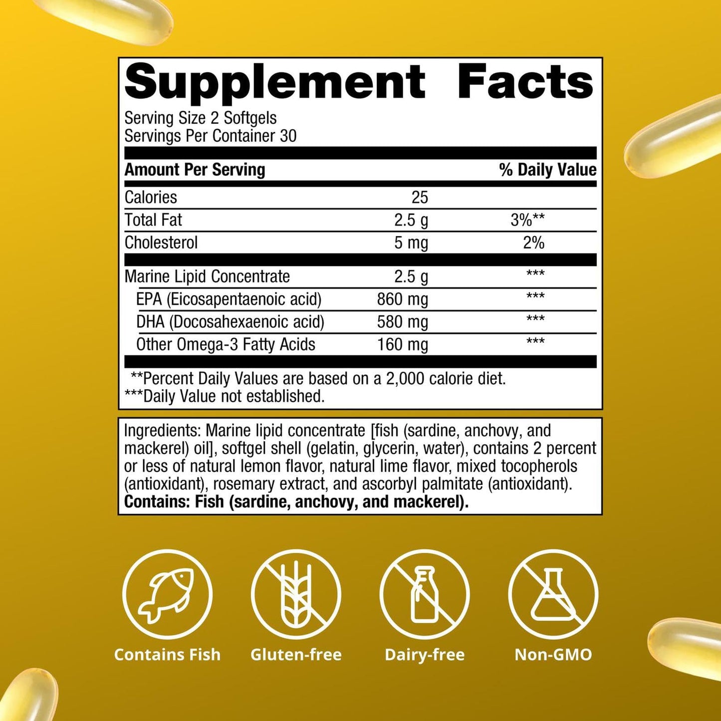 Metagenics OmegaGenics Fish Oil EPA-DHA 720 mg - High Potency Omega-3 Supplement - Supports Heart, Joint, Brain & Immune Health* - Sustainably Sourced,