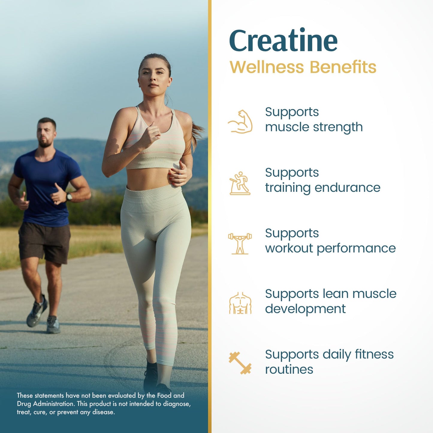 Vykee Nutrition Creatine Monohydrate Capsules 1,500 mg - Daily Creatine Supplement for Muscle Strength Training, Endurance, and Workout Performance Support