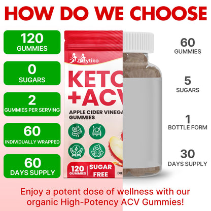 Apple Cider Vinegar Gummies, Advanced ACV Gummy with Probiotics, BHB, B12 and Keto Support - Keto Acv Gummies for Detox, Metabolism, Digestion,
