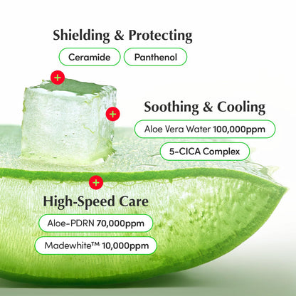 EQQUALBERRY ALOE PDRN Calming Cream | 7% Aloe PDRN & 10% Aloe Vera Water + 5-Cica | Cooling Gel Moisturizer for Oily Skin, Barrier Repair & Blemish Marks