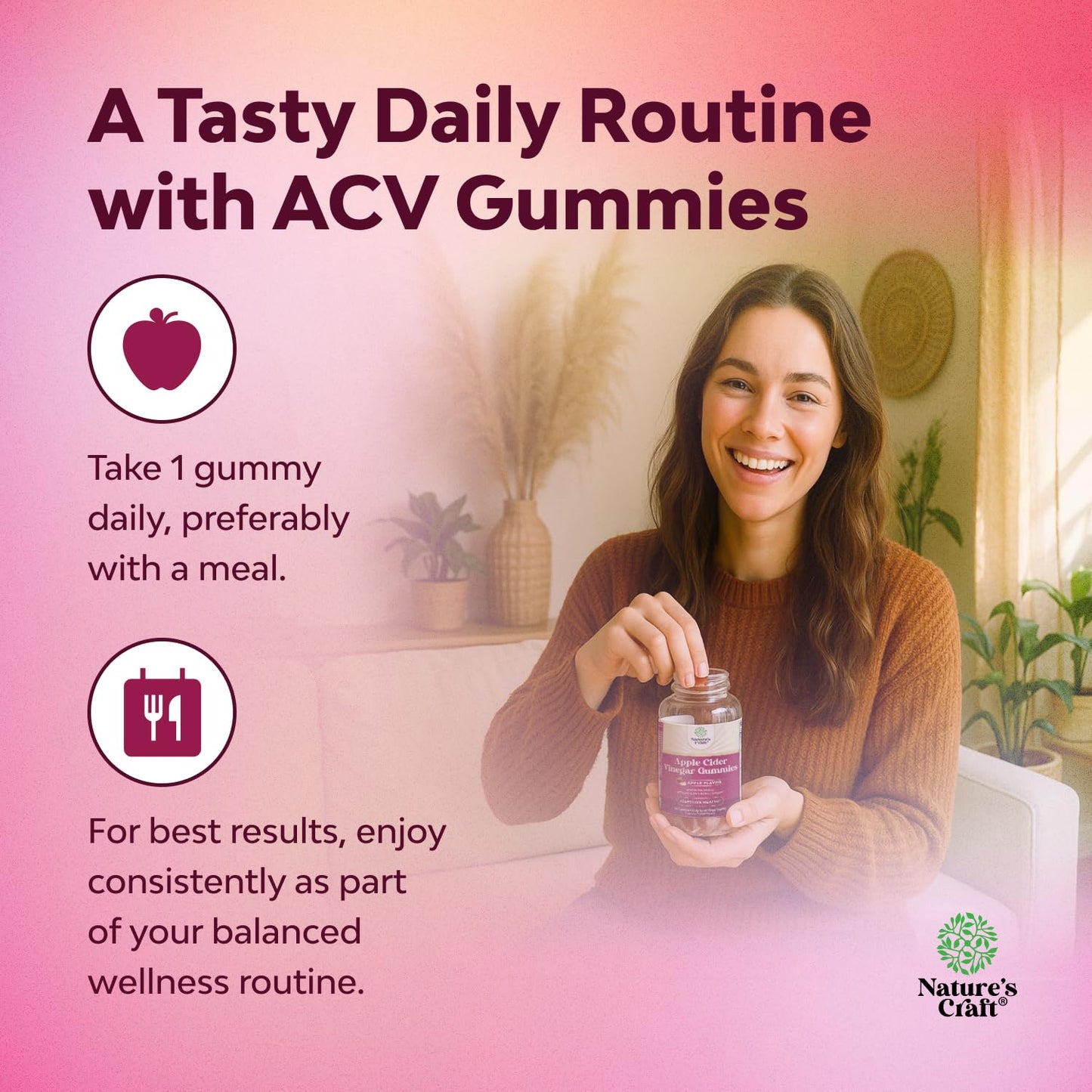 Apple Cider Vinegar Gummies with Mother - Cleanse & Detox ACV Gummies for Weight Loss, Gut Health, Bloating, Metabolism & Energy Support